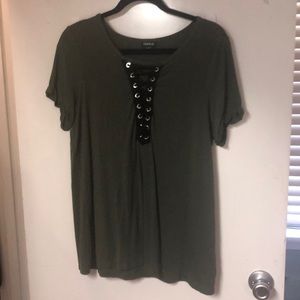 Lace up top